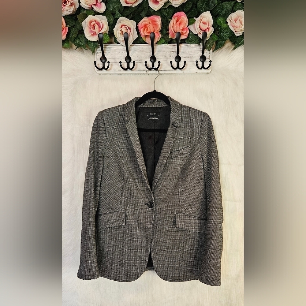 RW&CO Classic Fine Houndstooth Blazer Jacket